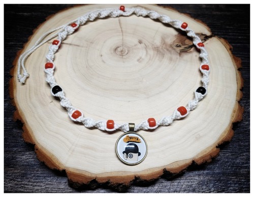 Collana canapa bianca - canapa, a